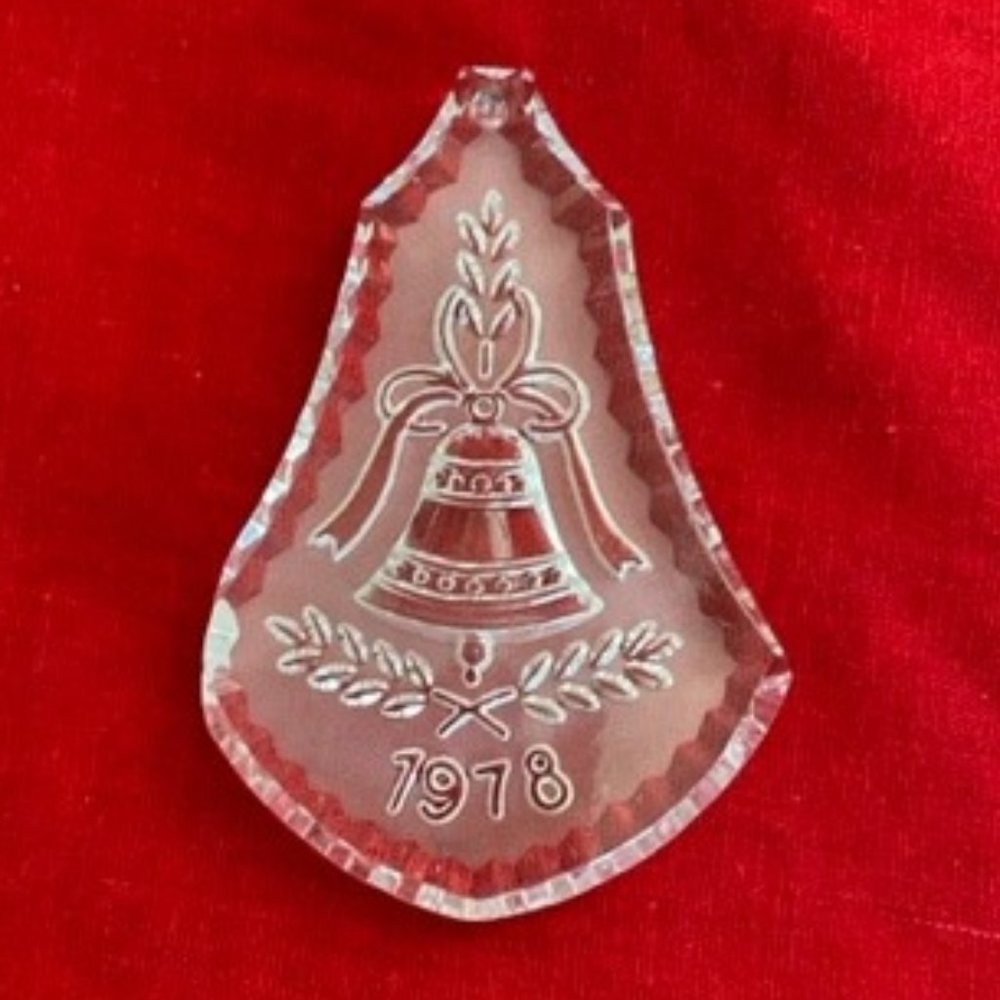 VTG Waterford Crystal Christmas Bell Ornament 1978